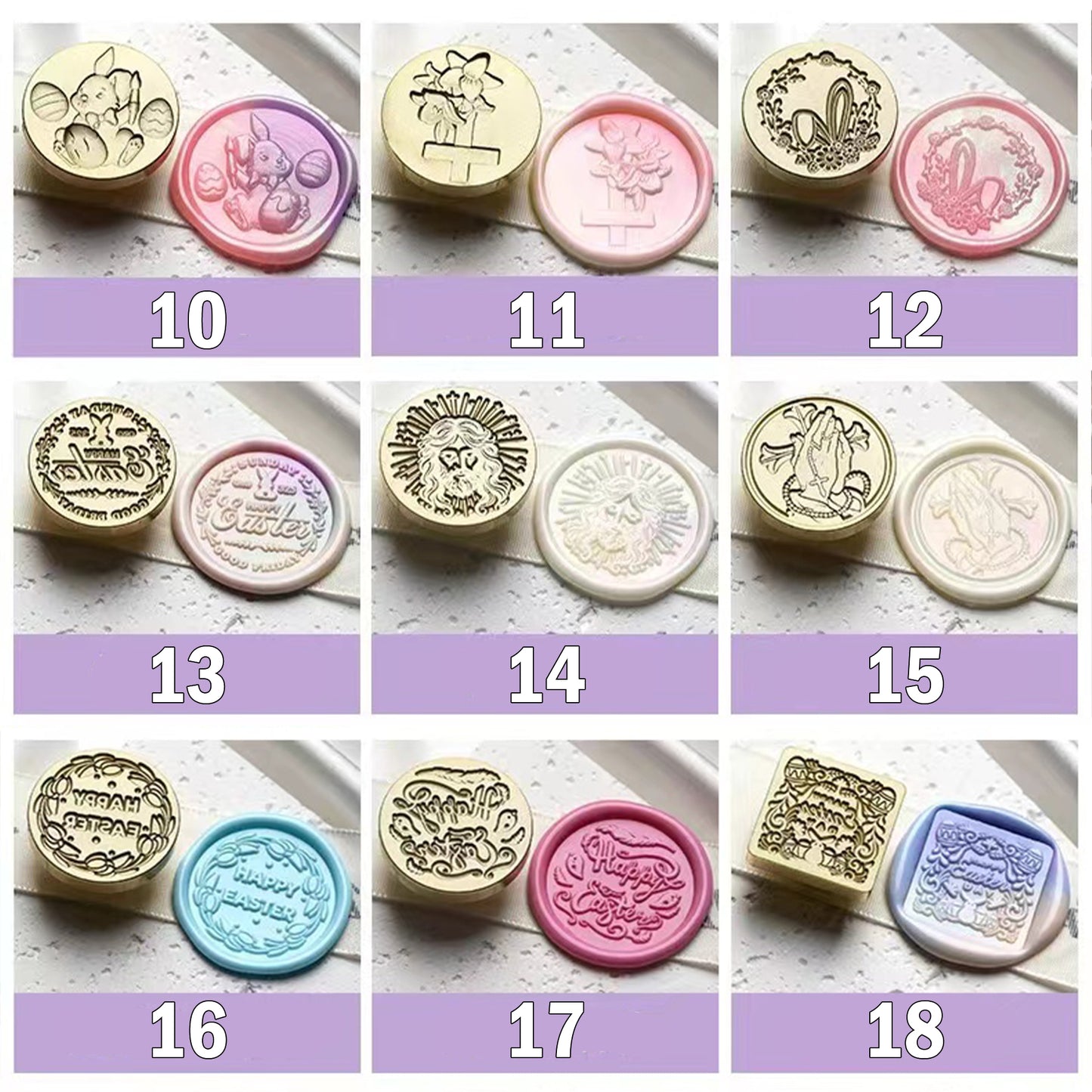 Bunny, Egg, Happy Easter Wax Seal Stamps