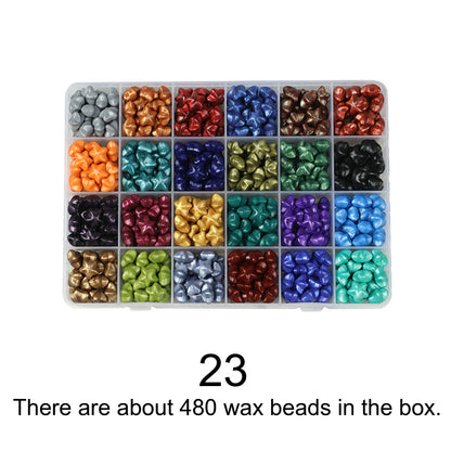 Sealing Wax Bead Box, Star Wax Seal Beads Set