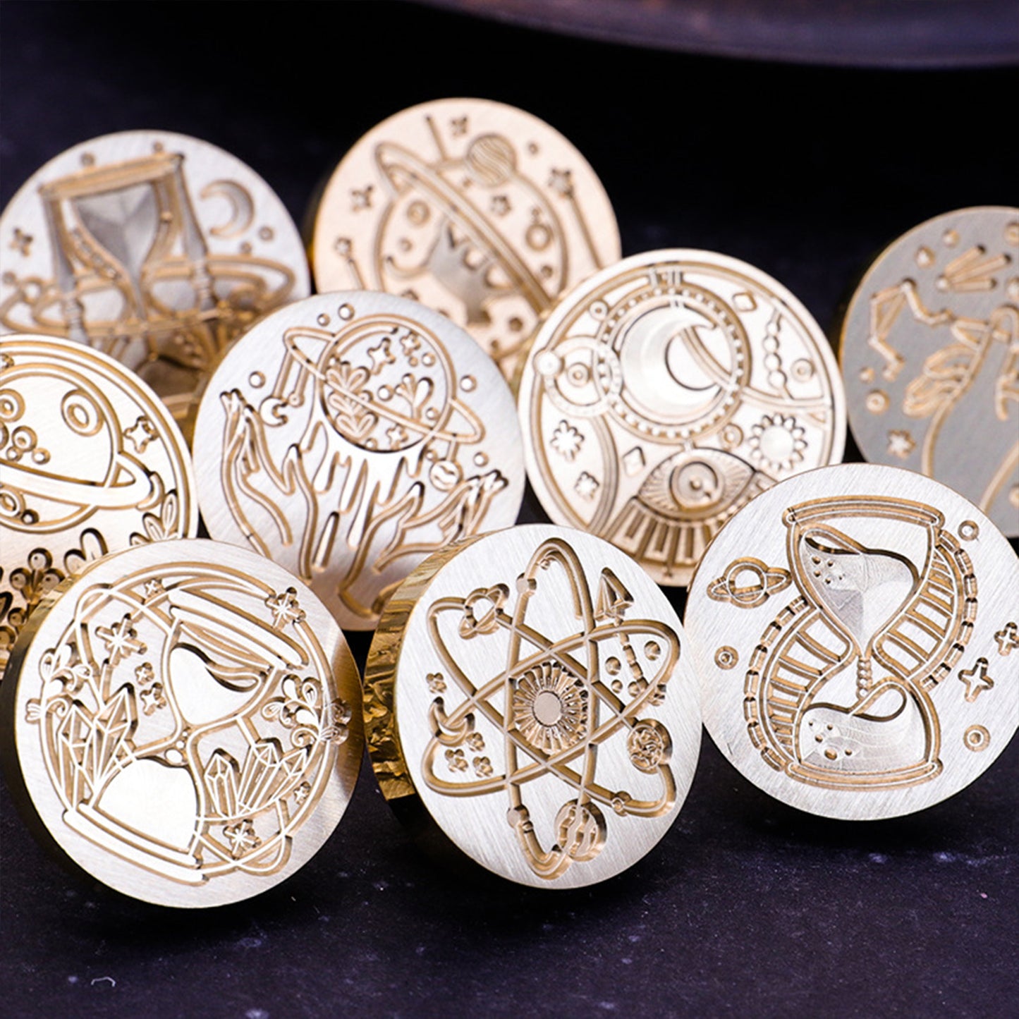 Moon and Star Planet Wax Seal Stamps